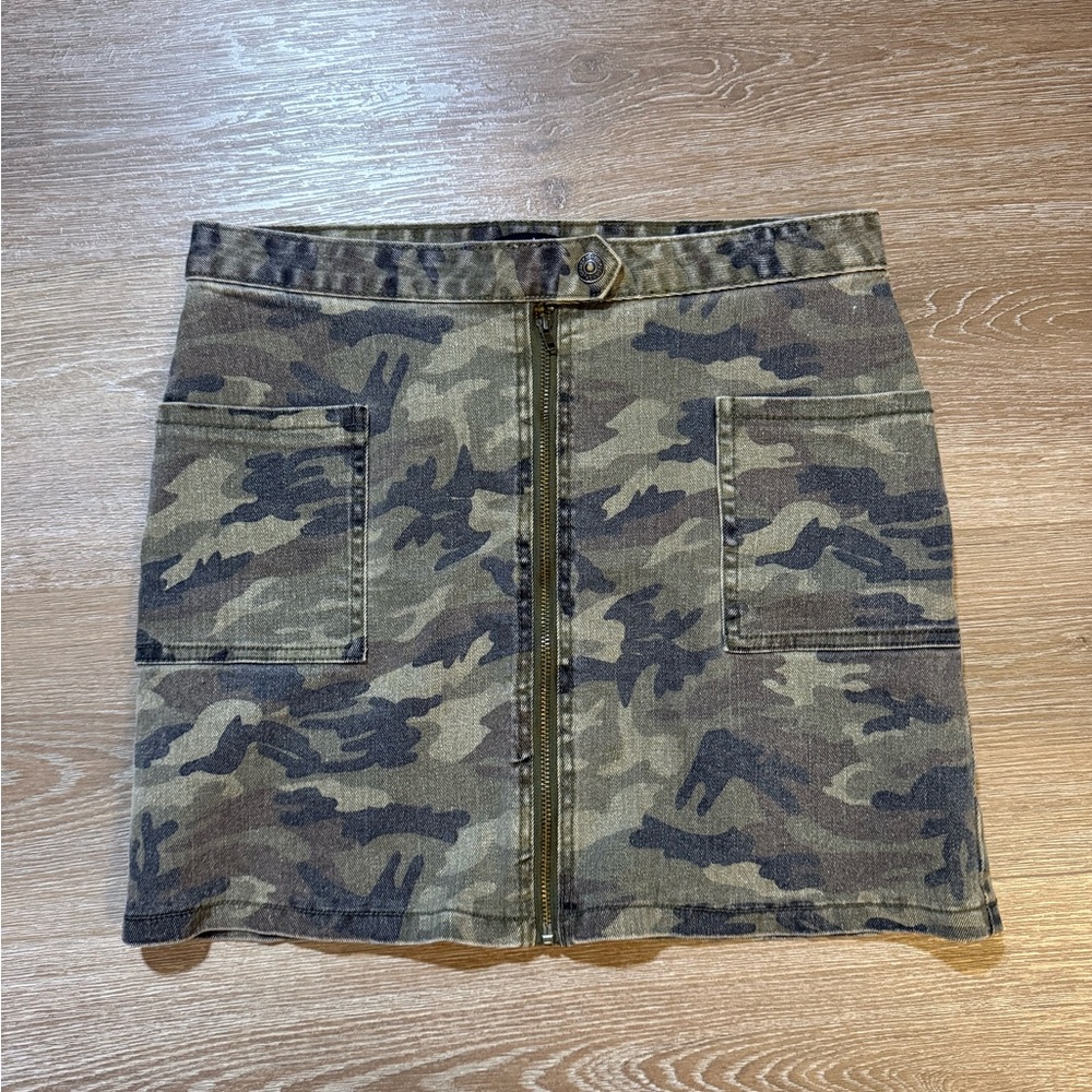 French Kiss Camouflage Mini Skirt